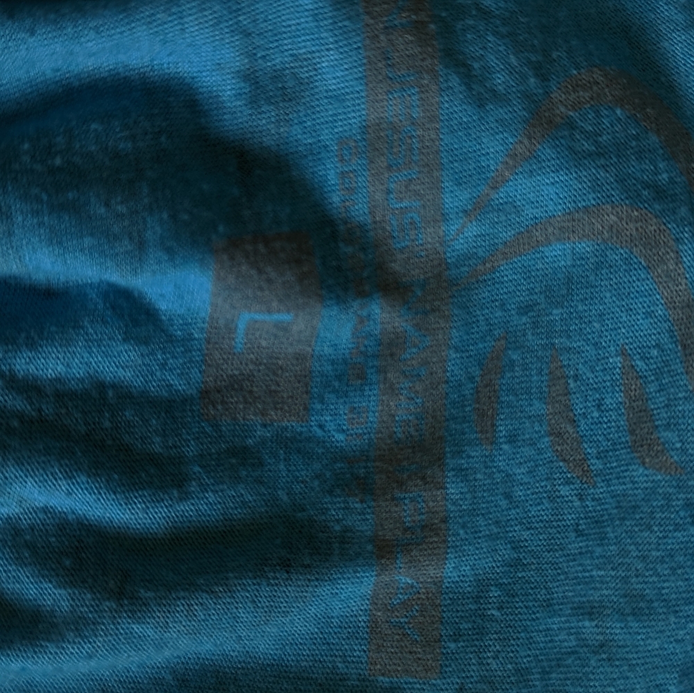 Men's Active Faith "Blessed Tee" Blue Size Large - Picture 6 of 6